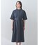 【洗える/前開きボタン】シャンブレーシャツワンピース