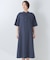 【洗える/前開きボタン】シャンブレーシャツワンピース