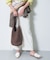 【大人カジュアル】メタリックかぎ編みボトルバッグ