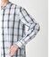 オンブレチェックバンドカラーシャツ