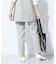 【SETUP可能／快適／シワになりにくい】リネンライクテーパードパンツ
