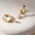 Anja Rose Quartz Gold-Tone Stainless Steel Hoop Earrings SKJ1864710