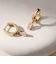 Anja Rose Quartz Gold-Tone Stainless Steel Hoop Earrings SKJ1864710