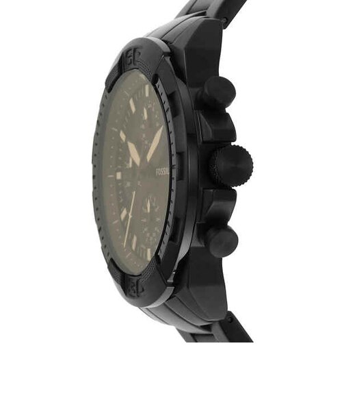 44mm BRONSON クロノグラフ ブラック ステンレススチールウォッチ 