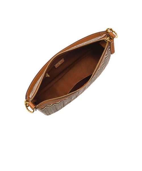 JOLIE 斜めがけバッグ レディース ストロー ブラウン スマホ収納可