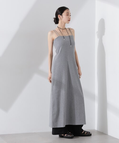 Wストラップカップ付きキャミソールワンピース｜ナノ_