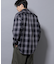 ビッグドレープチェックシャツ 長袖