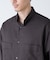 「BELGIUM LINEN FABRICS」リネンコットンスタンドカラーシャツ