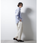 「BELGIUM LINEN FABRICS」リネンコットンスタンドカラーシャツ