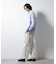 「BELGIUM LINEN FABRICS」リネンコットンスタンドカラーシャツ
