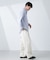 「BELGIUM LINEN FABRICS」リネンコットンスタンドカラーシャツ