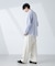 「BELGIUM LINEN FABRICS」リネンコットンスタンドカラーシャツ