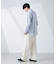 「BELGIUM LINEN FABRICS」リネンコットンスタンドカラーシャツ