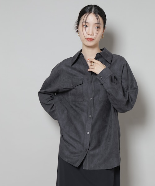 フェイクスエードシャツ(セットアップ可)｜ナノ_ユニバースの