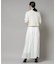 衿付アイレットクロップドニットカーディガン