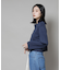 衿付アイレットクロップドニットカーディガン