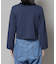 衿付アイレットクロップドニットカーディガン