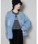 ノーカラーデニムジャケット