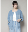 ノーカラーデニムジャケット