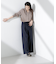 トロストレッチレイヤードタックワイドパンツ（セットアップ可）
