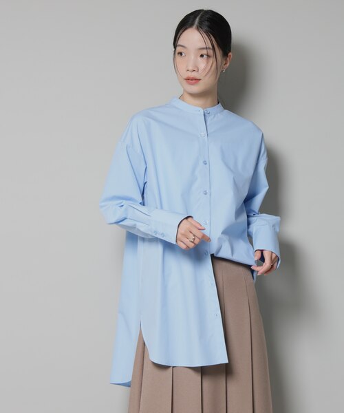 マークアンドロナ スタンドカラーシャツ スタンドカラーシャツ｜ナノ_ユニバースのアウトレット通販