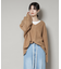 Vネックワイドシルエット圧縮ニット