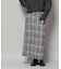 チェックフリンジラップ風スカート(セットアップ可)