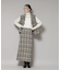チェックフリンジラップ風スカート(セットアップ可)