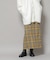 チェックフリンジラップ風スカート(セットアップ可)