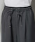 ウールライクポリエステルサイドライン切り替えドロストパンツ(セットアップ可)