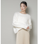 クロップドワイド起毛加工ニットトップス