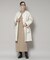 ノーカラーコクーンミドルコート