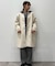 ノーカラーコクーンミドルコート