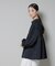ウールライクポリエステル前後2way切り替えペプラムブラウス(セットアップ可)