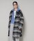 シャギーチェックコート