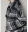 シャギーチェックコート