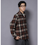 テックメルトンチェックシャツブルゾン