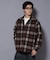 テックメルトンチェックシャツブルゾン