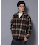 テックメルトンチェックシャツブルゾン
