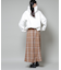 起毛チェックタックフレアスカート
