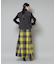 起毛チェックタックフレアスカート
