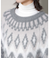 シャギーミックス求心柄ニットトップス