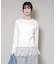 裾レースドッキングロングTシャツ