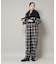 オンブレーチェックジャンプスーツ