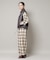 オンブレーチェックジャンプスーツ