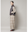 オンブレーチェックジャンプスーツ