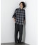 ビッグドレープチェックシャツ 長袖