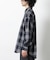ビッグドレープチェックシャツ 長袖
