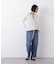 ウエストドロストワイドデニムパンツ