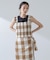 RITA ROW／Checkered smocked body top
